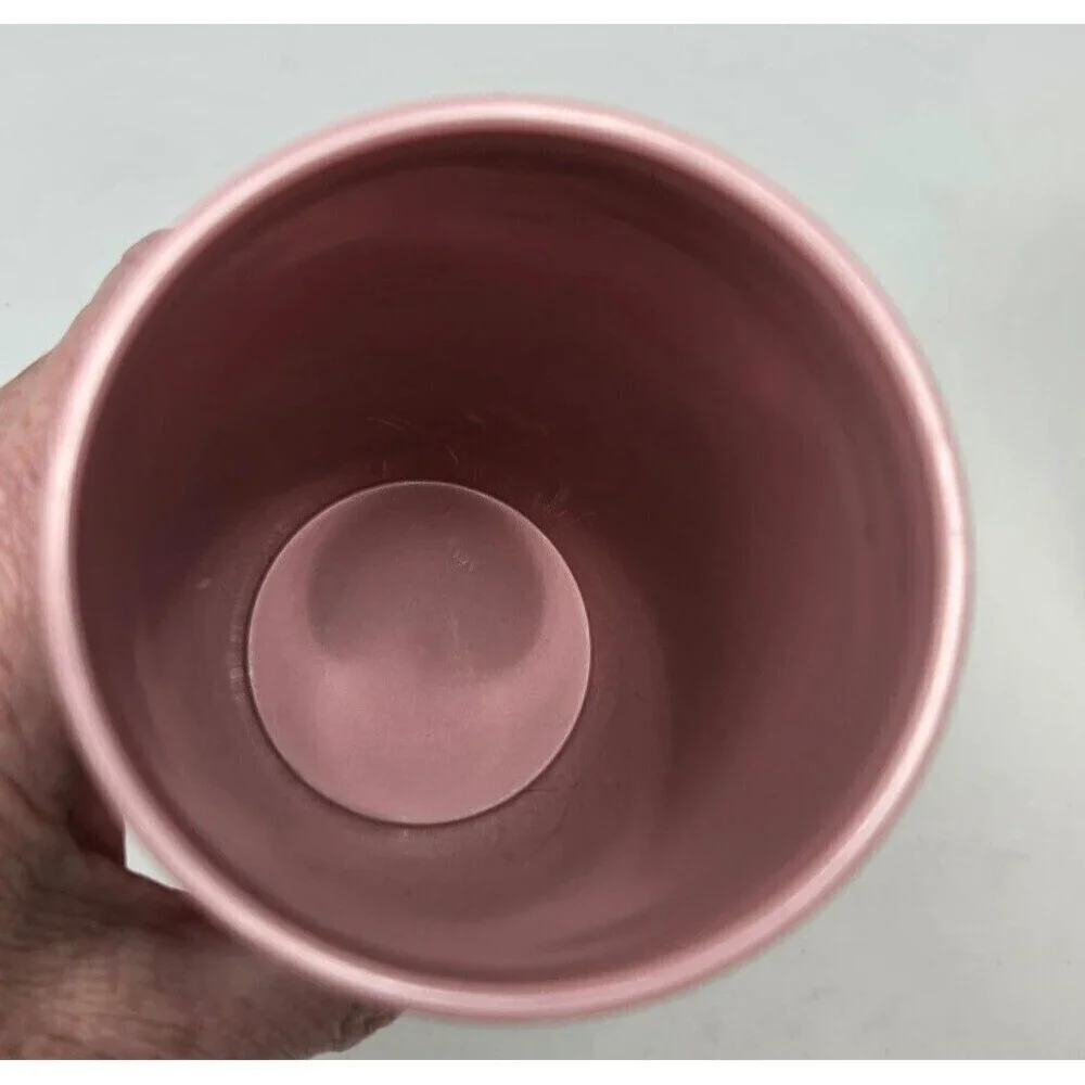 VINTAGE TUPPERWARE SET OF 4 TALL TUMBLERS DUSTY ROSE PINK 12 OZ DRINKWARE 1990S